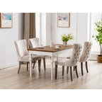 Sedia da pranzo con schienale ad ala in velluto oro/nero/beige/grigio con finiture borchiate, set da 2