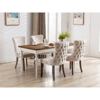 Sedia da pranzo con schienale ad ala in velluto oro/nero/beige/grigio con finiture borchiate, set da 2