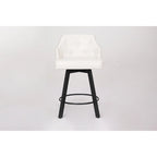 Set di 2 Sgabelli da Cucina Senza Schienale, Stile Rustico – Marrone / Bianco / Nero