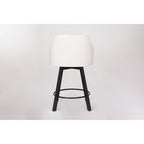Set di 2 Sgabelli da Cucina Senza Schienale, Stile Rustico – Marrone / Bianco / Nero