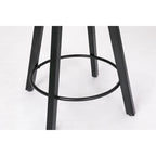 Set di 2 Sgabelli da Cucina Senza Schienale, Stile Rustico – Marrone / Bianco / Nero