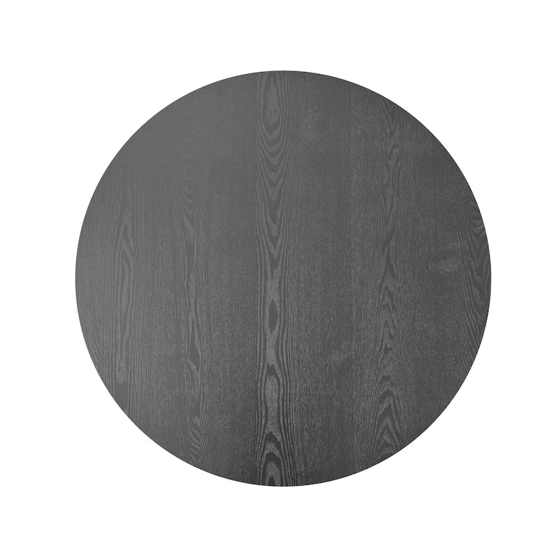 Moderner runder Kaffee- und Teetisch aus massivholzfurniertem Holz mit Stauraum