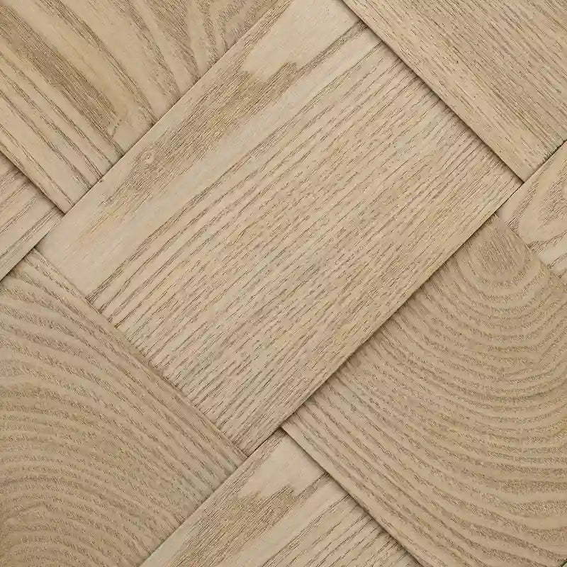 Isola da cucina in impiallacciatura di frassino intrecciata a mano con piano a ribalta – Nero / Legno naturale / Blu navy / Champagne