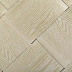 Isola da cucina in impiallacciatura di frassino intrecciata a mano con piano a ribalta – Nero / Legno naturale / Blu navy / Champagne