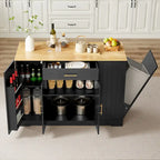 Isola da Cucina Bianca con Armadio per Pattumiera, 135 cm, 1 Persona