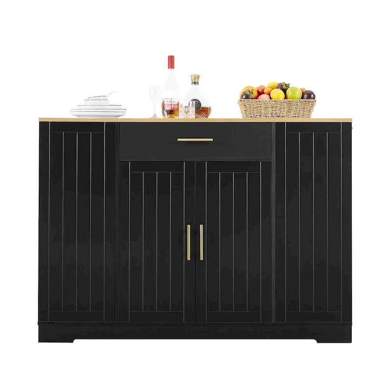 Isola da Cucina Bianca con Armadio per Pattumiera, 135 cm, 1 Persona