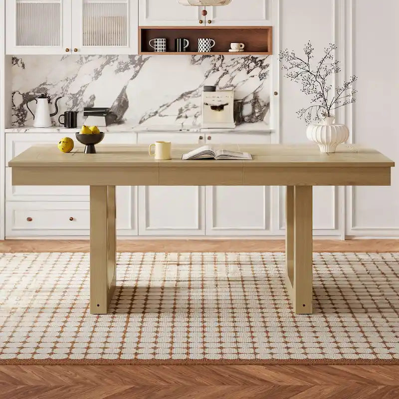 Tavolo da Pranzo Allungabile Marrone, Stile Rustico, da 4 a 8 Posti