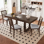 Tavolo da Pranzo Allungabile Marrone, Stile Rustico, da 4 a 8 Posti