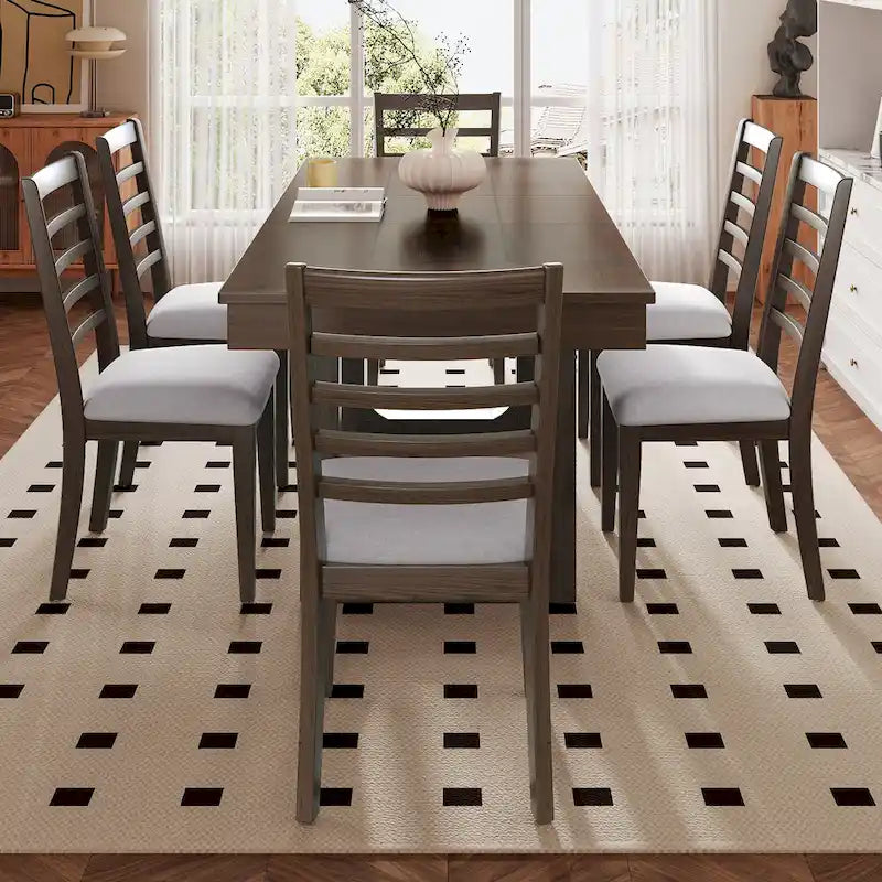 Tavolo da Pranzo Allungabile Marrone, Stile Rustico, da 4 a 8 Posti