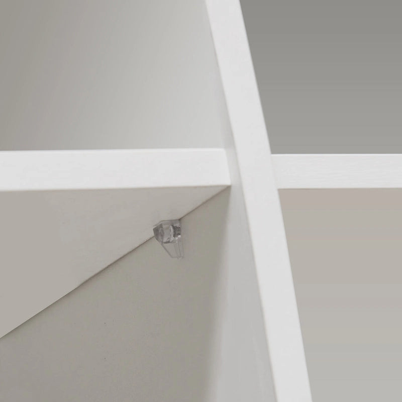 Madia bianca a 3 ante con luci LED, finitura lucida