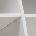 Madia bianca a 3 ante con luci LED, finitura lucida