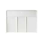 Madia bianca a 3 ante con luci LED, finitura lucida
