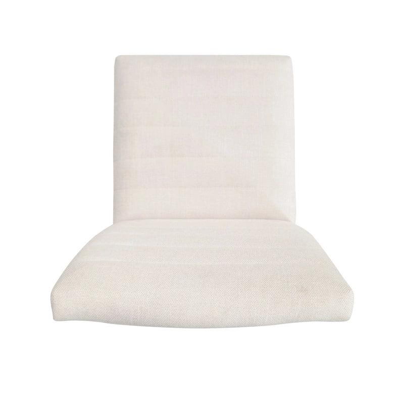 Sedie da pranzo Mid-Century set da 2 – Gambe in noce, tessuto / similpelle, beige chiaro / marrone cognac / grigio scuro