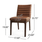 Sedie da pranzo Mid-Century set da 2 – Gambe in noce, tessuto / similpelle, beige chiaro / marrone cognac / grigio scuro
