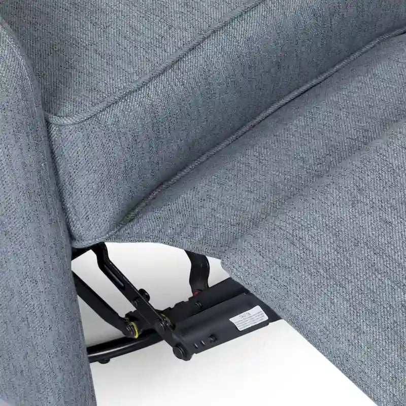 Fauteuil inclinable pivotant contemporain à dossier haut capitonné