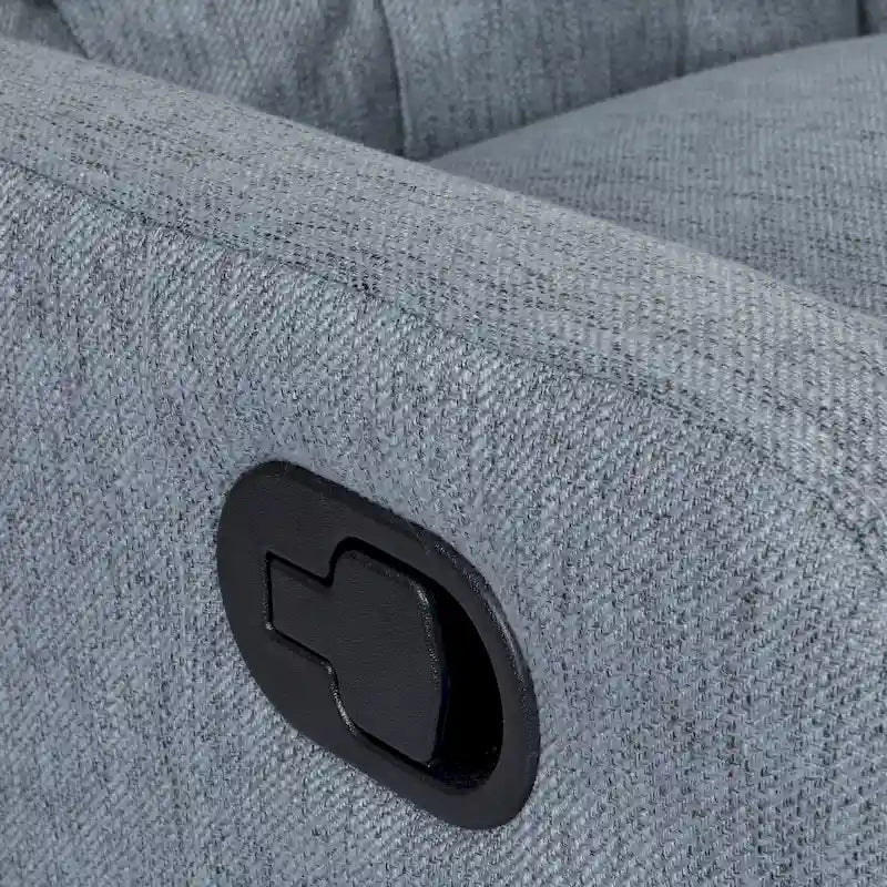 Fauteuil inclinable pivotant contemporain à dossier haut capitonné