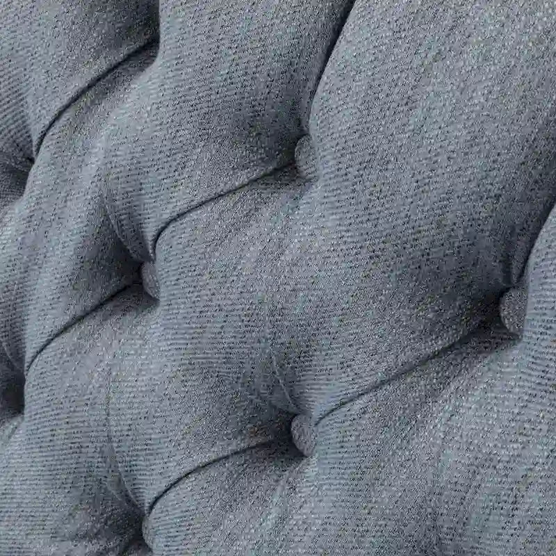Fauteuil inclinable pivotant contemporain à dossier haut capitonné
