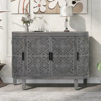 Credenza mobile da soggiorno retrò blu navy/nero/bianco/grigio antico