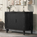 Credenza mobile da soggiorno retrò blu navy/nero/bianco/grigio antico
