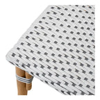 Sedia da bistrò in rattan bianco/grigio per 1 persona, stile da esterno