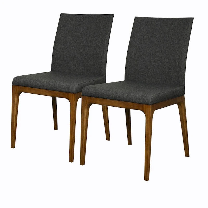 Sedia da pranzo in pelle riciclata, set da 2 – Castagno / Night Shade / Vaniglia / Antracite / Cordovan
