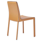 Sedia da pranzo in pelle riciclata, set da 2 – Castagno / Night Shade / Vaniglia / Antracite / Cordovan