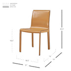 Sedia da pranzo in pelle riciclata, set da 2 – Castagno / Night Shade / Vaniglia / Antracite / Cordovan