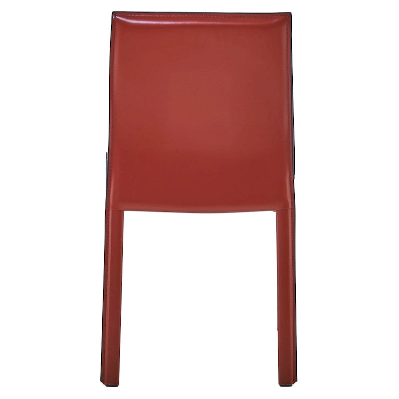 Sedia da pranzo in pelle riciclata, set da 2 – Castagno / Night Shade / Vaniglia / Antracite / Cordovan