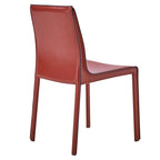 Sedia da pranzo in pelle riciclata, set da 2 – Castagno / Night Shade / Vaniglia / Antracite / Cordovan