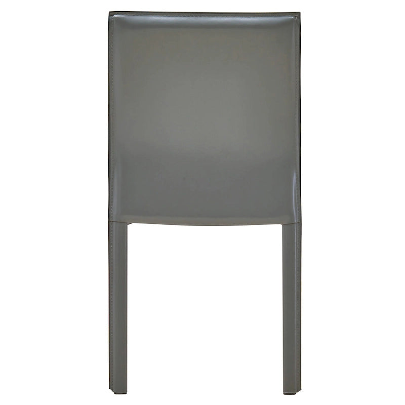 Sedia da pranzo in pelle riciclata, set da 2 – Castagno / Night Shade / Vaniglia / Antracite / Cordovan