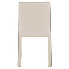 Sedia da pranzo in pelle riciclata, set da 2 – Castagno / Night Shade / Vaniglia / Antracite / Cordovan
