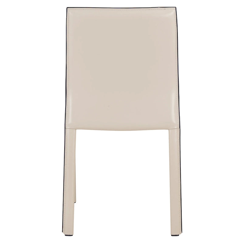 Sedia da pranzo in pelle riciclata, set da 2 – Castagno / Night Shade / Vaniglia / Antracite / Cordovan