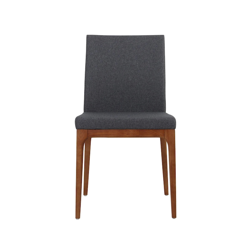 Sedia da pranzo in pelle riciclata, set da 2 – Castagno / Night Shade / Vaniglia / Antracite / Cordovan