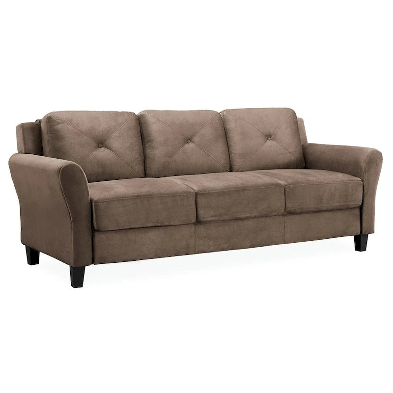 Weiches 3-Sitzer-Sofa mit Mikrofaserbezug für das Wohnzimmer