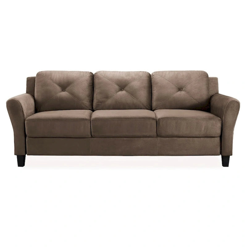 Weiches 3-Sitzer-Sofa mit Mikrofaserbezug für das Wohnzimmer