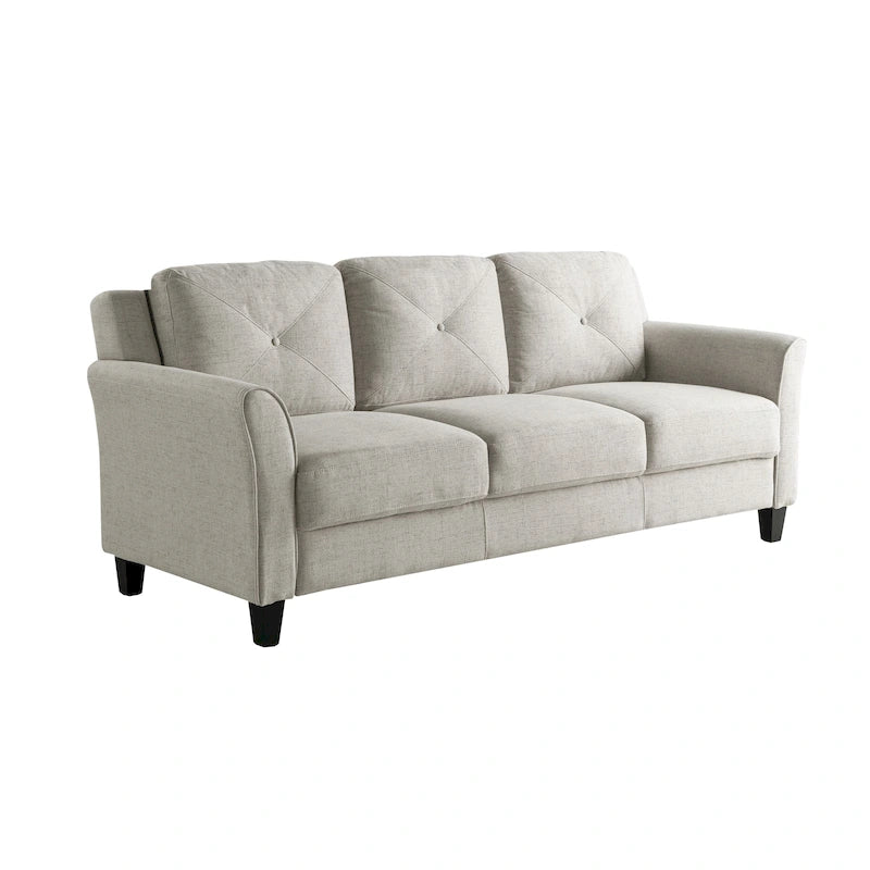 Weiches 3-Sitzer-Sofa mit Mikrofaserbezug für das Wohnzimmer