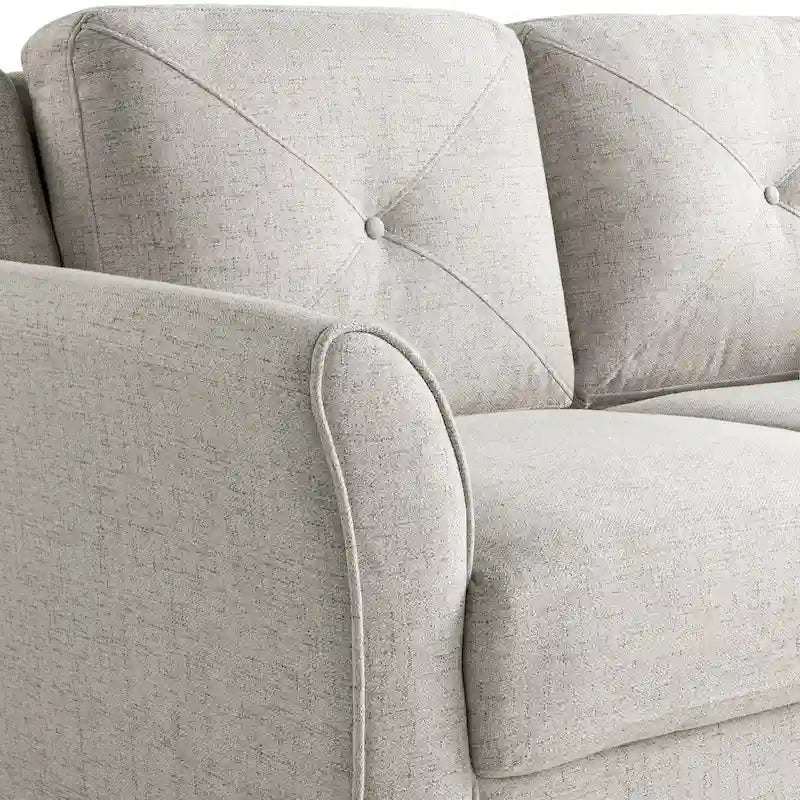 Weiches 3-Sitzer-Sofa mit Mikrofaserbezug für das Wohnzimmer