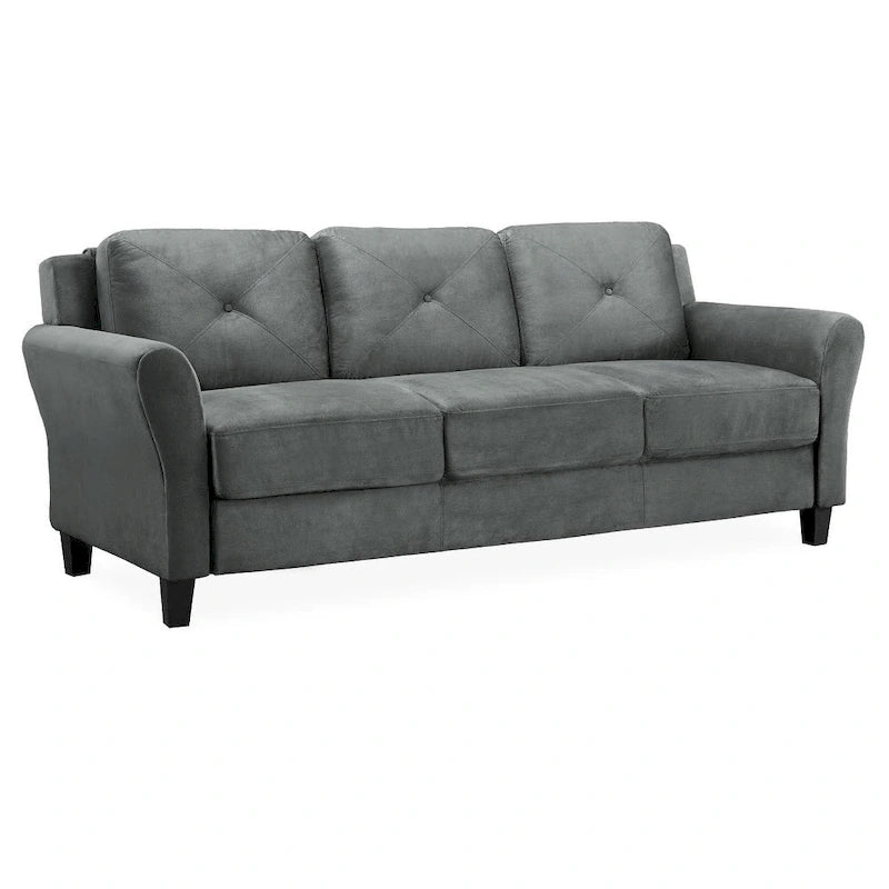 Weiches 3-Sitzer-Sofa mit Mikrofaserbezug für das Wohnzimmer