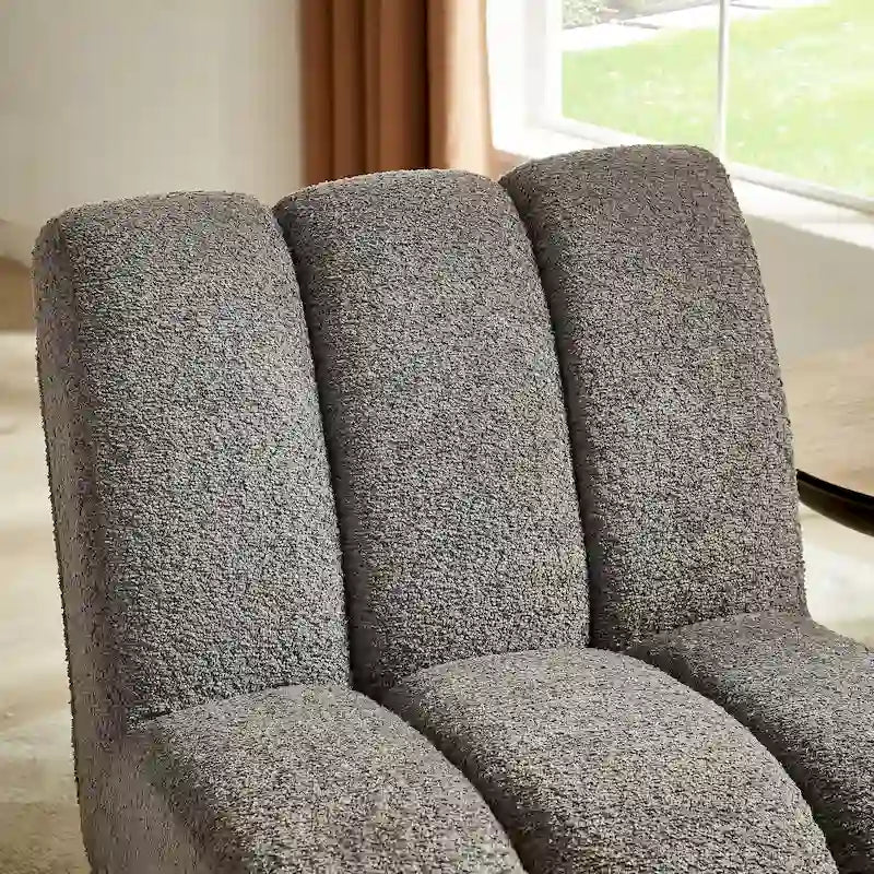 Fauteuil canapé d'appoint moderne en bois et tissu