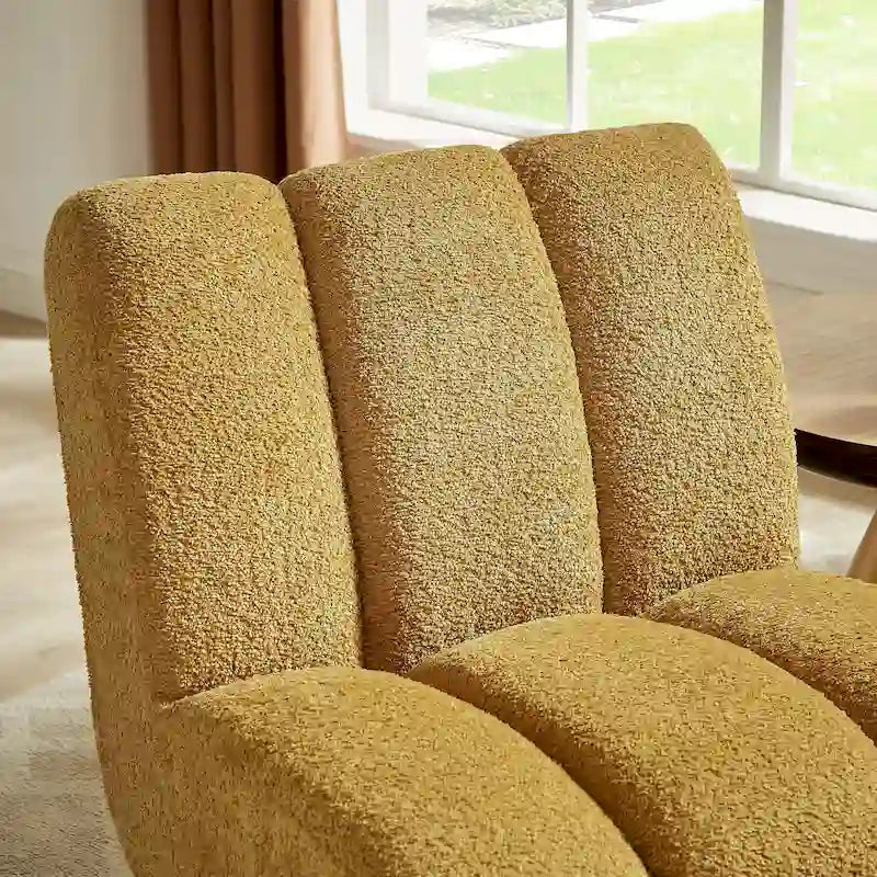 Fauteuil canapé d'appoint moderne en bois et tissu