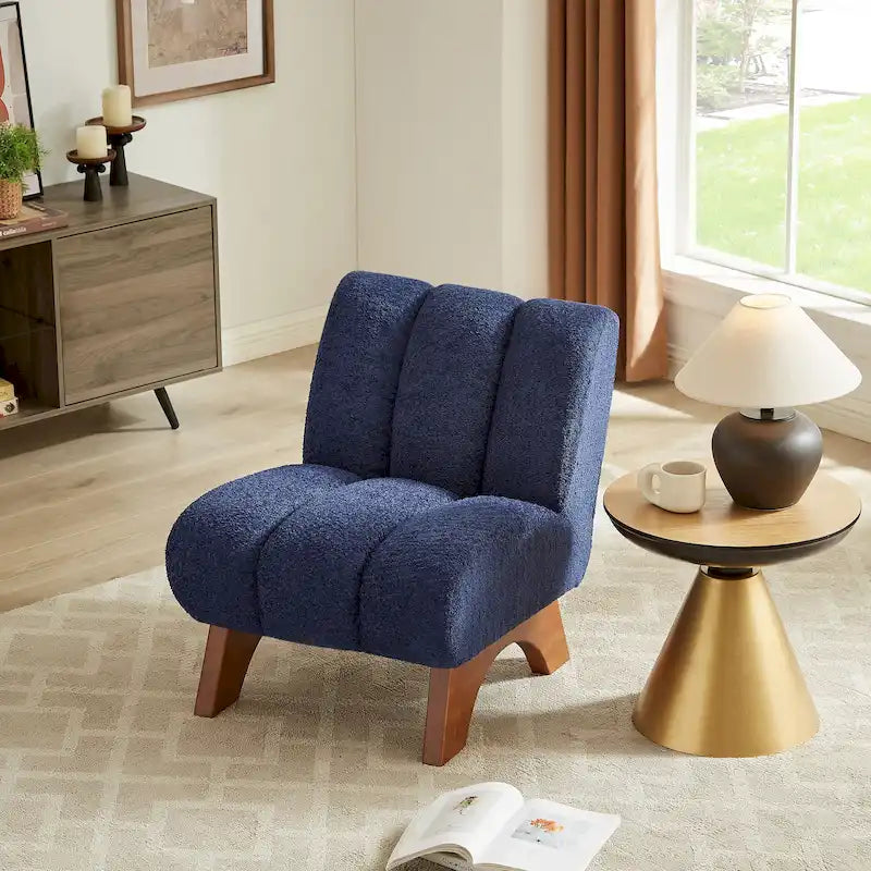 Fauteuil canapé d'appoint moderne en bois et tissu