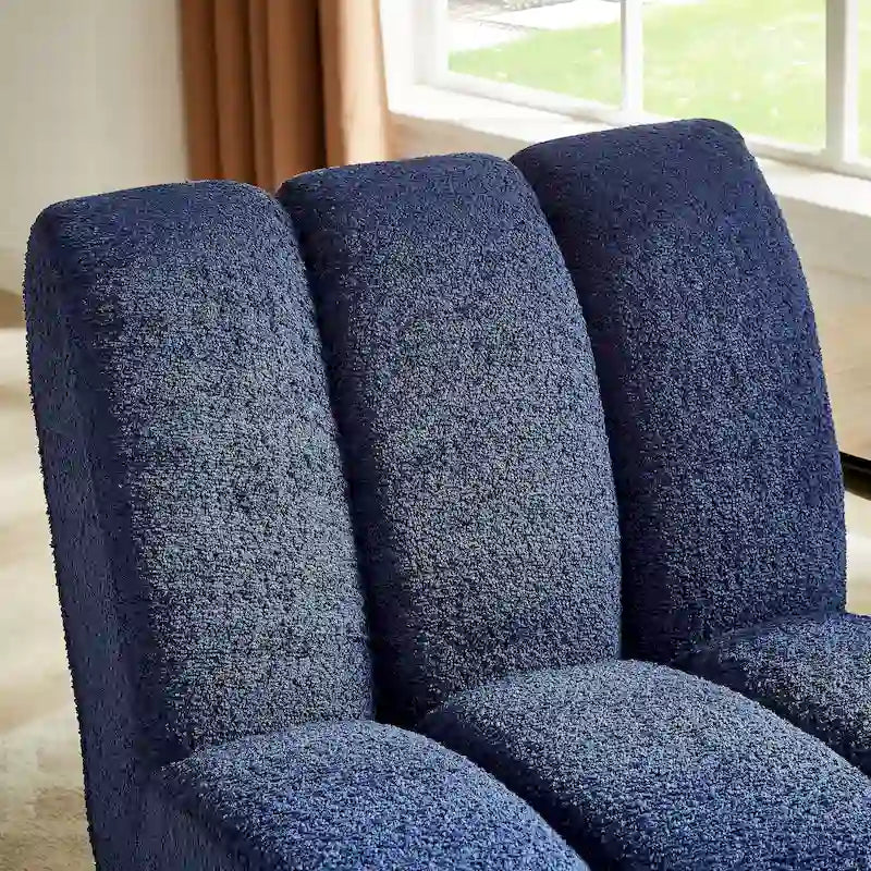 Fauteuil canapé d'appoint moderne en bois et tissu
