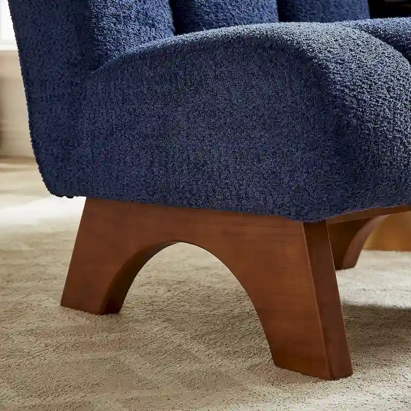 Fauteuil canapé d'appoint moderne en bois et tissu