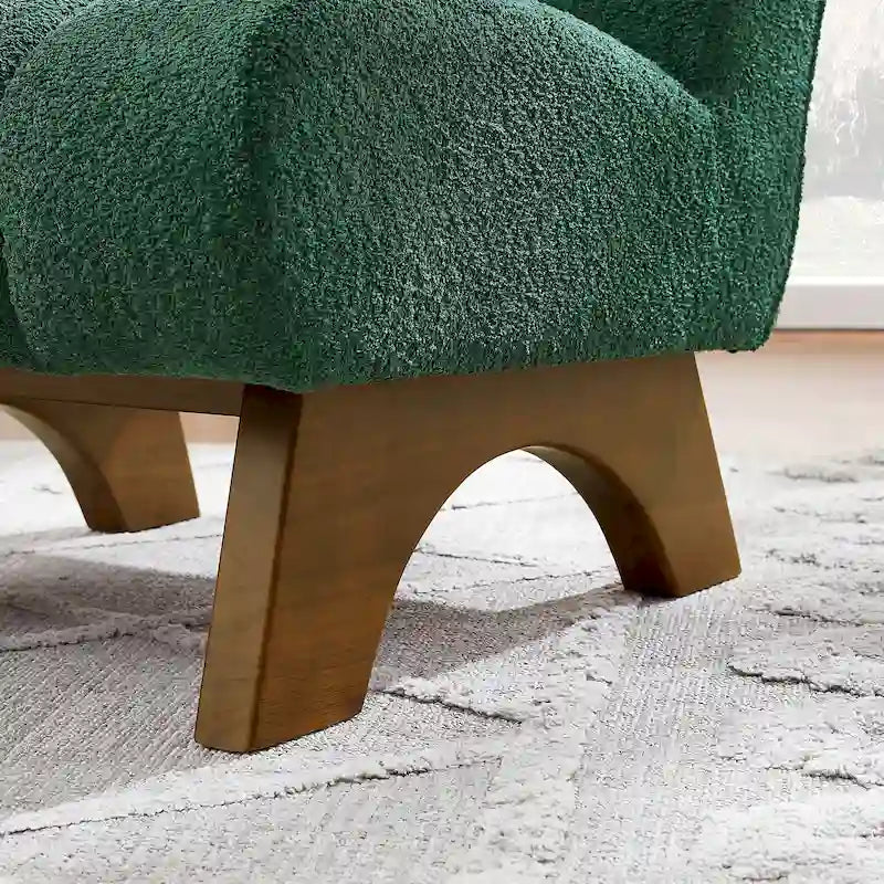 Fauteuil canapé d'appoint moderne en bois et tissu