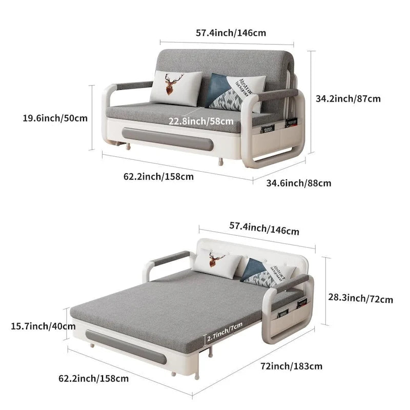 Modernes Schlafsofa aus Memory-Schaum mit Stauraum