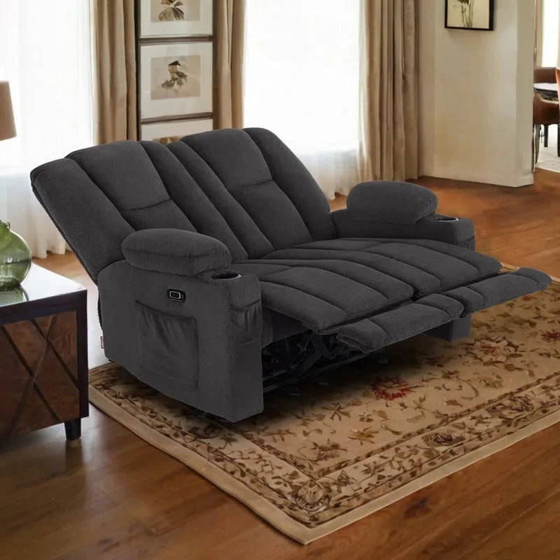 Elektrisch verstellbares Relaxsofa mit Massagefunktion und Lendenwirbel-Wärmefunktion