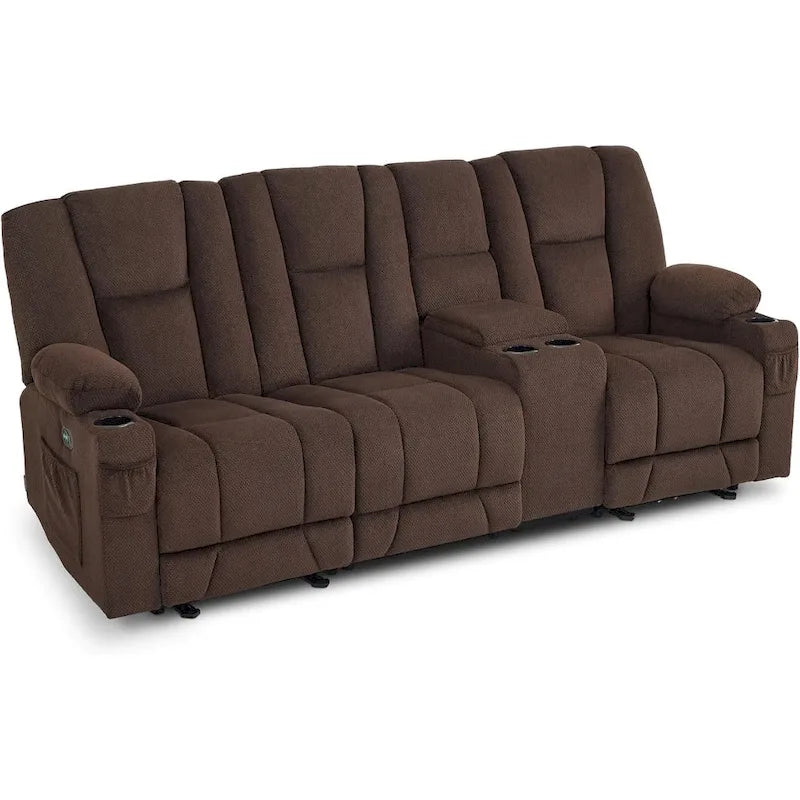Elektrisch verstellbares Relaxsofa mit Massagefunktion und Lendenwirbel-Wärmefunktion