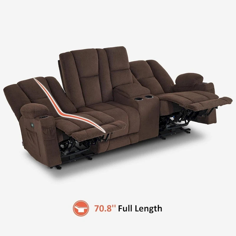 Elektrisch verstellbares Relaxsofa mit Massagefunktion und Lendenwirbel-Wärmefunktion