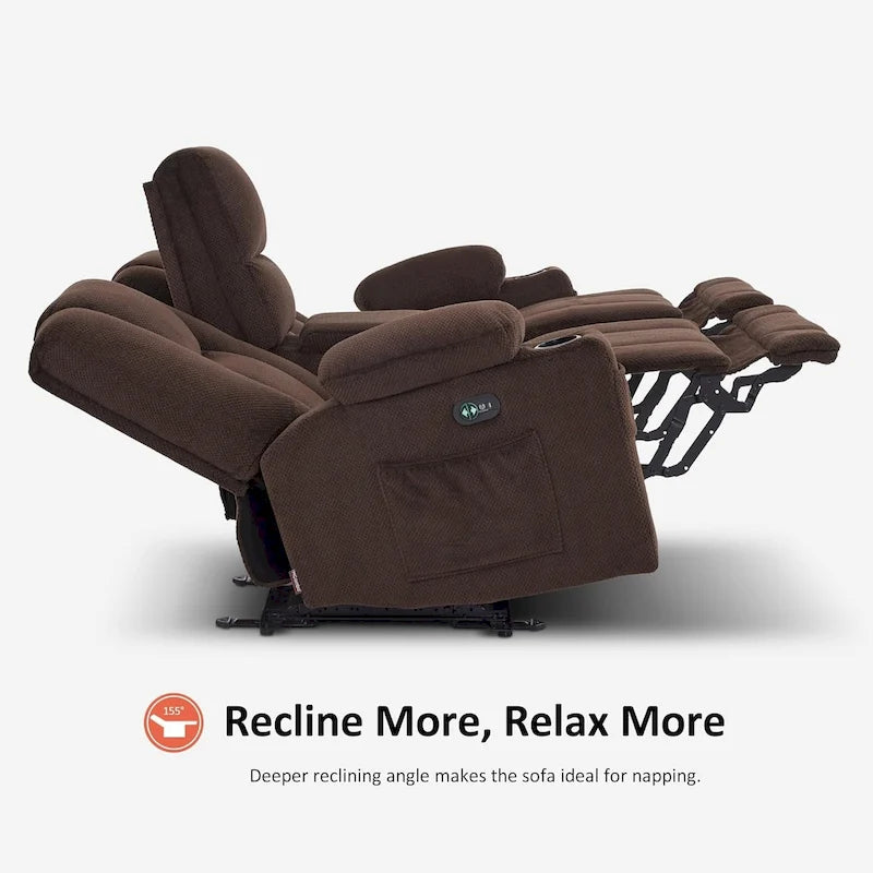 Elektrisch verstellbares Relaxsofa mit Massagefunktion und Lendenwirbel-Wärmefunktion