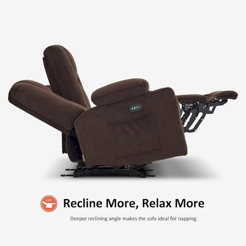 Elektrisch verstellbares Relaxsofa mit Massagefunktion und Lendenwirbel-Wärmefunktion